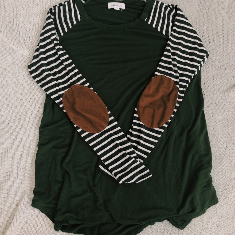 Long Sleeve Shirt with Elbow Patch Detail
